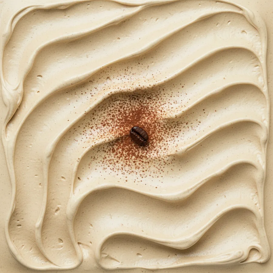 Tiramisu-Gelato in der Carapine – beige mit Kakao