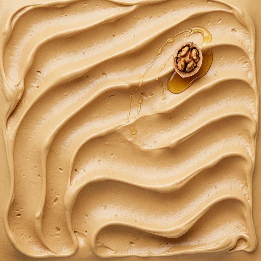 Walnuss-Honig-Gelato in der Carapine – karamellbeige